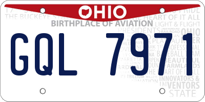 OH license plate GQL7971