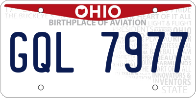 OH license plate GQL7977