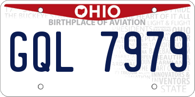 OH license plate GQL7979