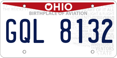 OH license plate GQL8132