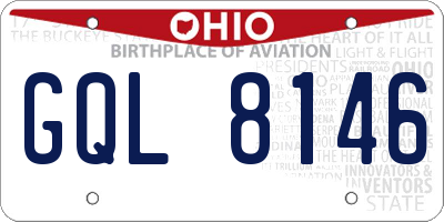 OH license plate GQL8146