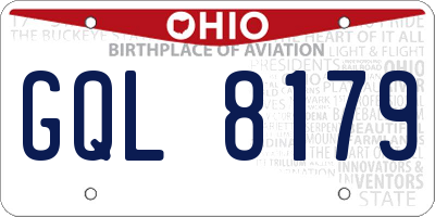 OH license plate GQL8179