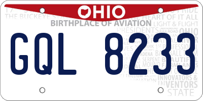OH license plate GQL8233