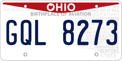 OH license plate GQL8273