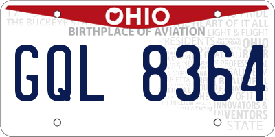 OH license plate GQL8364