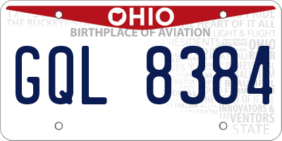 OH license plate GQL8384