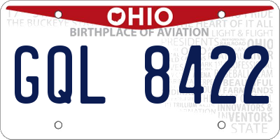 OH license plate GQL8422
