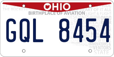 OH license plate GQL8454