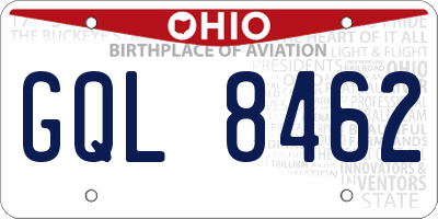 OH license plate GQL8462