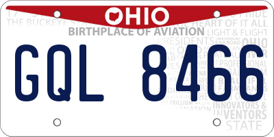 OH license plate GQL8466