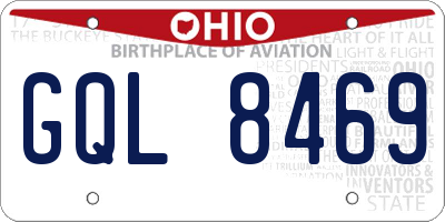 OH license plate GQL8469