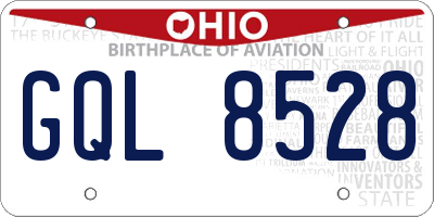 OH license plate GQL8528