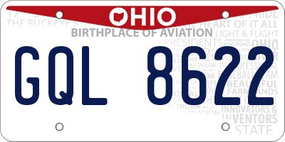 OH license plate GQL8622