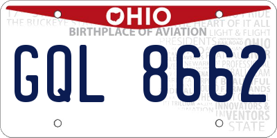 OH license plate GQL8662