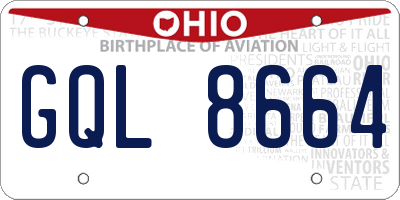 OH license plate GQL8664