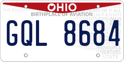 OH license plate GQL8684