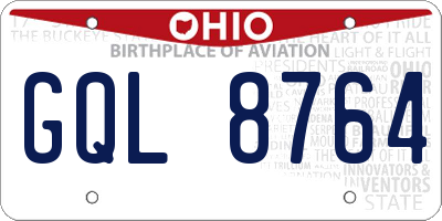 OH license plate GQL8764