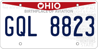 OH license plate GQL8823