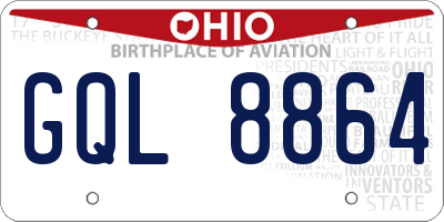 OH license plate GQL8864