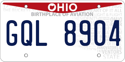 OH license plate GQL8904