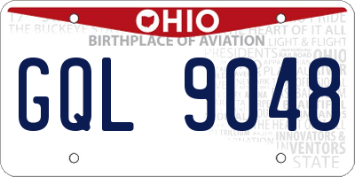 OH license plate GQL9048