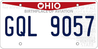 OH license plate GQL9057
