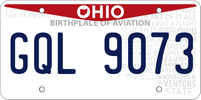 OH license plate GQL9073
