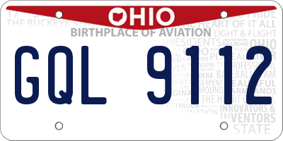 OH license plate GQL9112