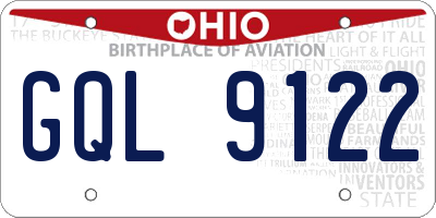 OH license plate GQL9122