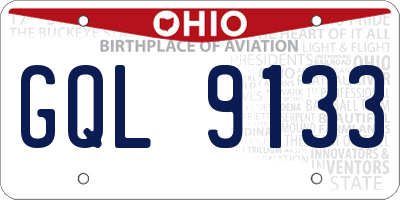 OH license plate GQL9133