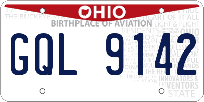 OH license plate GQL9142