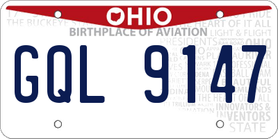 OH license plate GQL9147