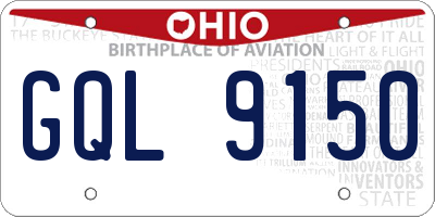 OH license plate GQL9150