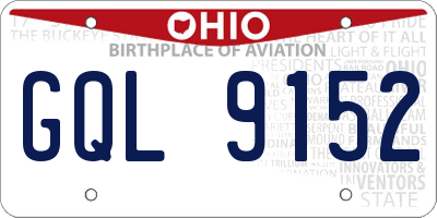 OH license plate GQL9152