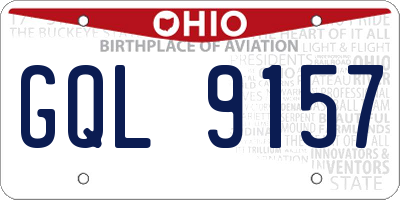 OH license plate GQL9157