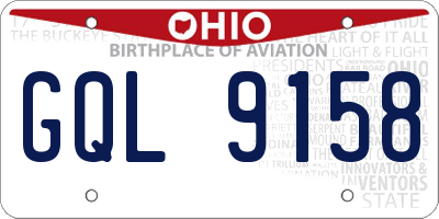 OH license plate GQL9158