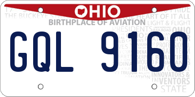OH license plate GQL9160