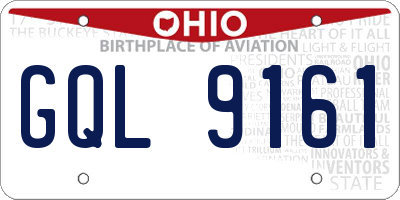 OH license plate GQL9161