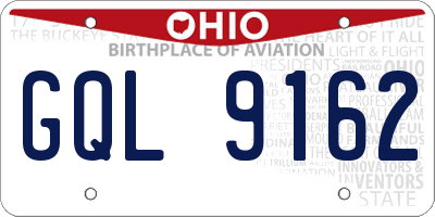 OH license plate GQL9162