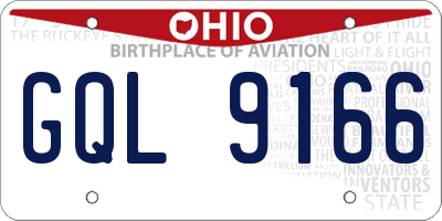 OH license plate GQL9166