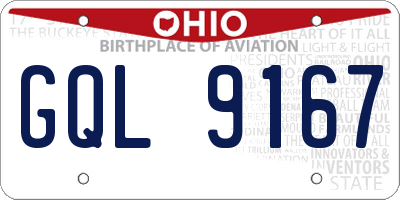 OH license plate GQL9167