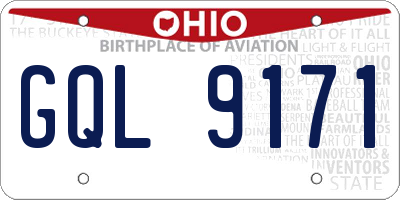OH license plate GQL9171