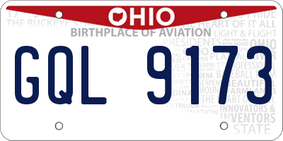 OH license plate GQL9173