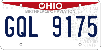 OH license plate GQL9175