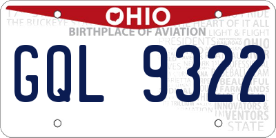 OH license plate GQL9322