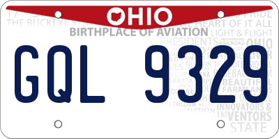 OH license plate GQL9329