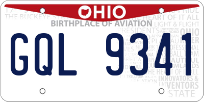 OH license plate GQL9341