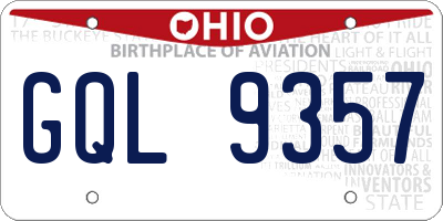 OH license plate GQL9357
