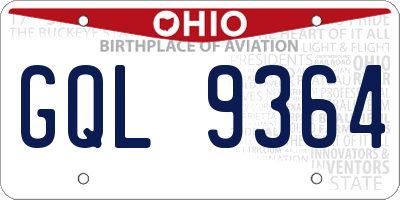 OH license plate GQL9364