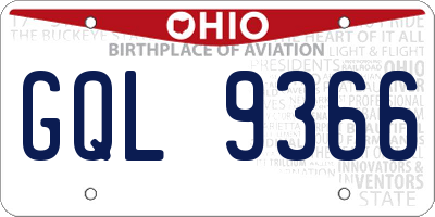 OH license plate GQL9366